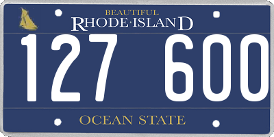 RI license plate 127600
