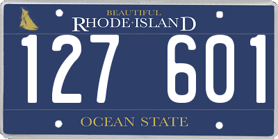 RI license plate 127601