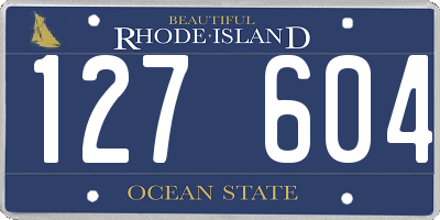 RI license plate 127604