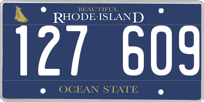 RI license plate 127609