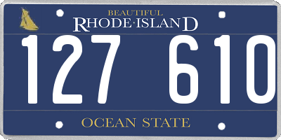 RI license plate 127610