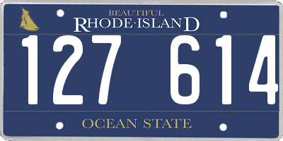 RI license plate 127614