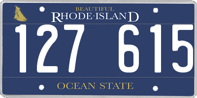 RI license plate 127615