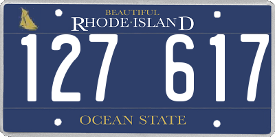 RI license plate 127617