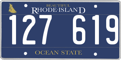 RI license plate 127619
