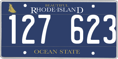RI license plate 127623
