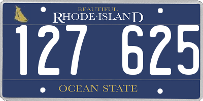 RI license plate 127625
