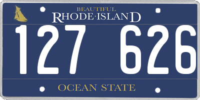 RI license plate 127626