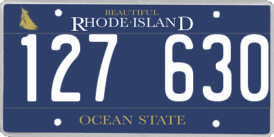 RI license plate 127630