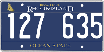 RI license plate 127635