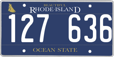 RI license plate 127636