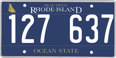 RI license plate 127637