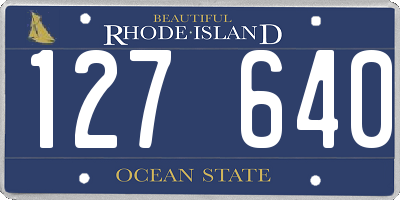 RI license plate 127640