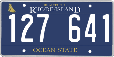 RI license plate 127641