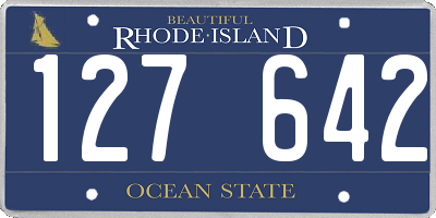 RI license plate 127642