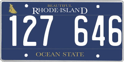 RI license plate 127646