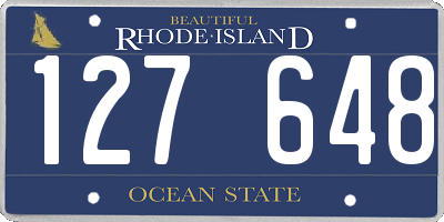 RI license plate 127648