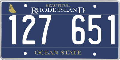 RI license plate 127651