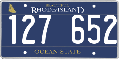 RI license plate 127652
