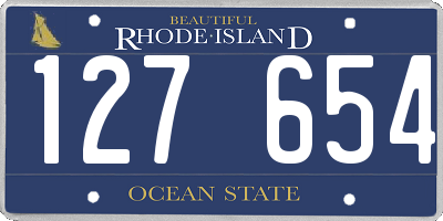 RI license plate 127654