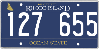 RI license plate 127655