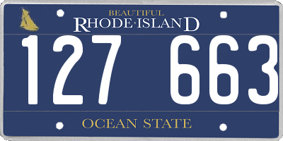 RI license plate 127663