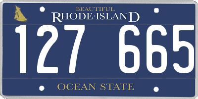 RI license plate 127665