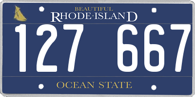RI license plate 127667