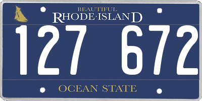 RI license plate 127672
