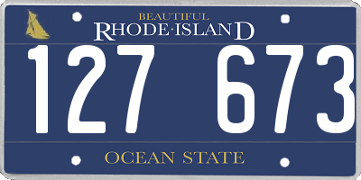 RI license plate 127673