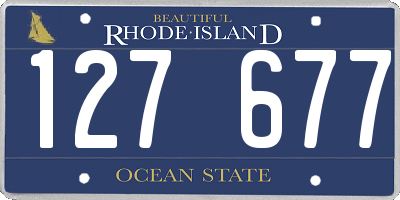 RI license plate 127677