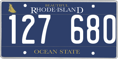 RI license plate 127680