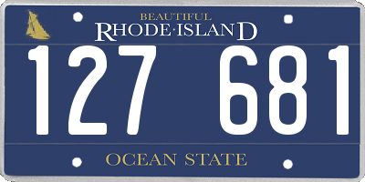 RI license plate 127681
