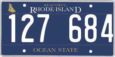 RI license plate 127684