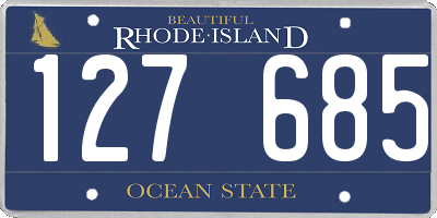 RI license plate 127685