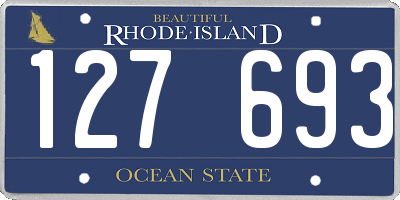 RI license plate 127693