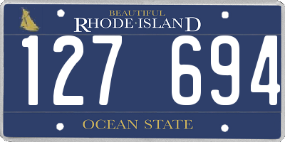 RI license plate 127694