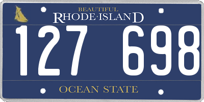 RI license plate 127698