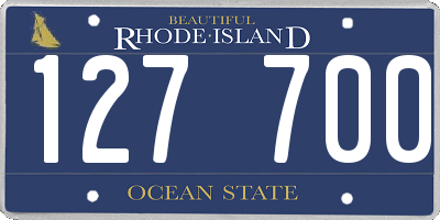 RI license plate 127700