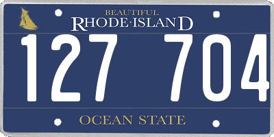 RI license plate 127704
