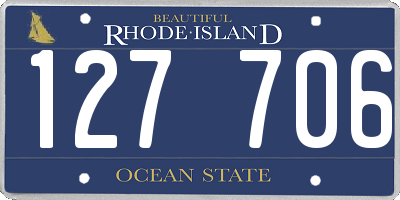 RI license plate 127706