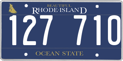 RI license plate 127710