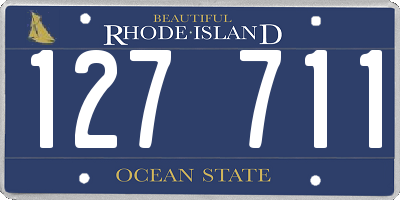 RI license plate 127711