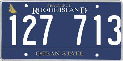 RI license plate 127713