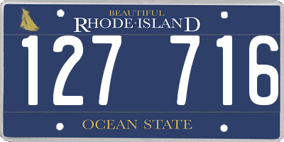 RI license plate 127716
