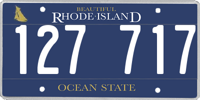 RI license plate 127717
