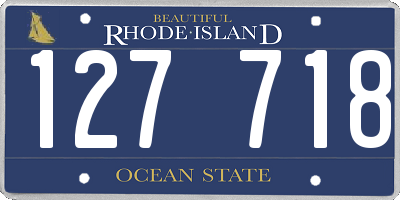 RI license plate 127718