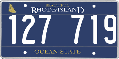 RI license plate 127719
