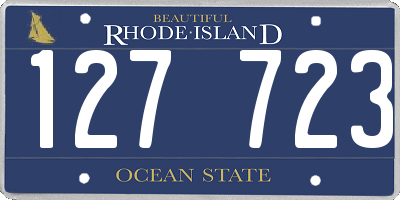 RI license plate 127723