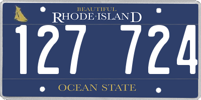 RI license plate 127724